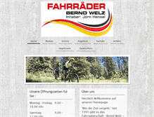 Tablet Screenshot of fahrrad-welz.de